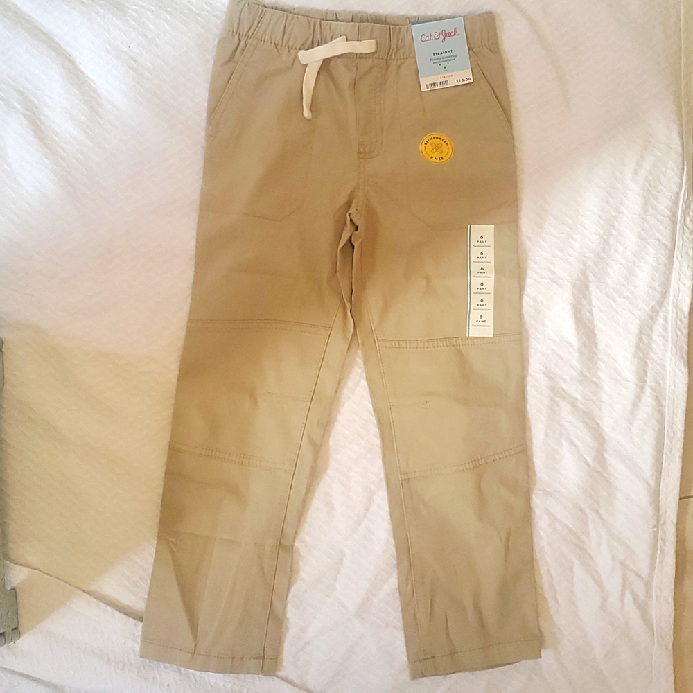 Boys Cat & Jack khaki pant, reinforced knee